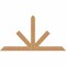Ekena Millwork Saratoga Timber Gable Bracket, Western Red Cedar, 84"W x 45"H x 1 1/2"D x 5 1/2"F, 13/12 Pitch GBW084X45X0206SAR00SWR - alternate 1